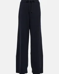 The Row Pantaloni Anton in cashmere a vita alta Blu