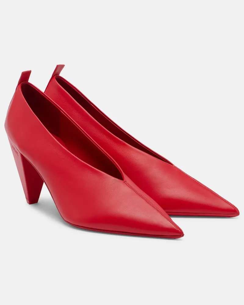 Loewe Pumps Origami Cubic in pelle Rosso