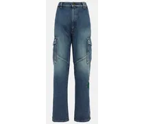 Jeans flared con paillettes