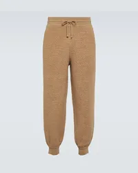 Loro Piana Pantaloni sportivi Cocooning in misto cotone Beige