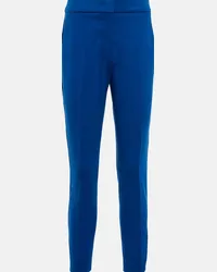 Max Mara Pantaloni slim Pegno in jersey Blu