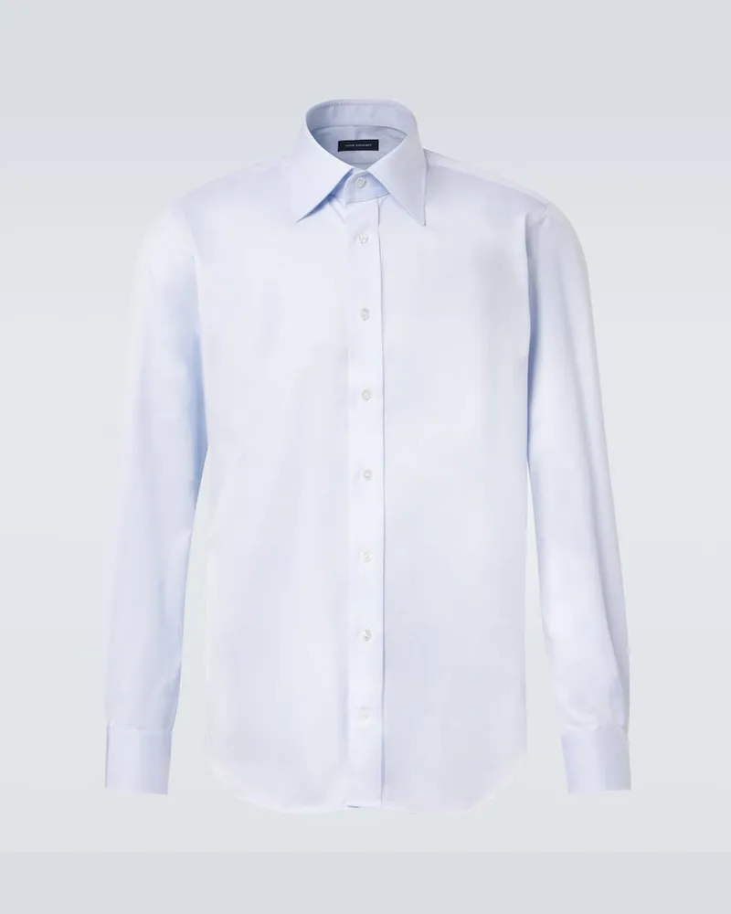 Thom Sweeney Camicia in cotone Blu