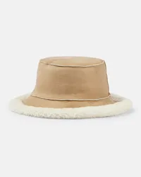 Brunello Cucinelli Cappello da pescatore in shearling Marrone