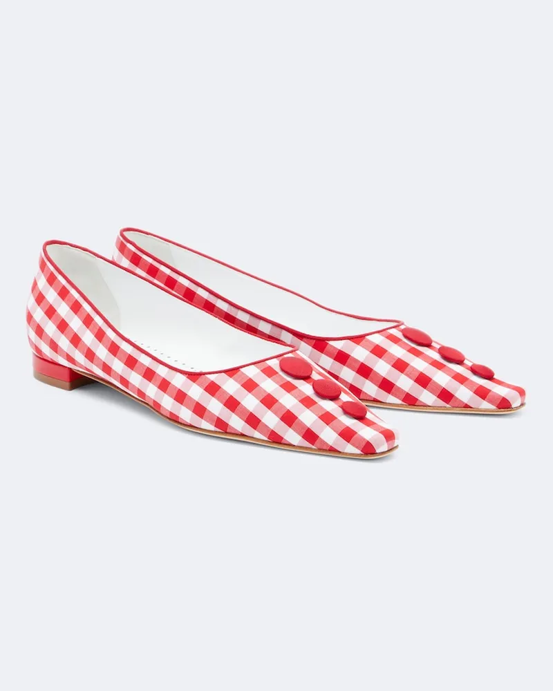 Manolo Blahnik Pumps Alexa a quadri Rosso