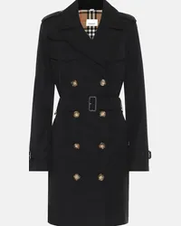 Burberry Trench Islington in gabardine di cotone Nero