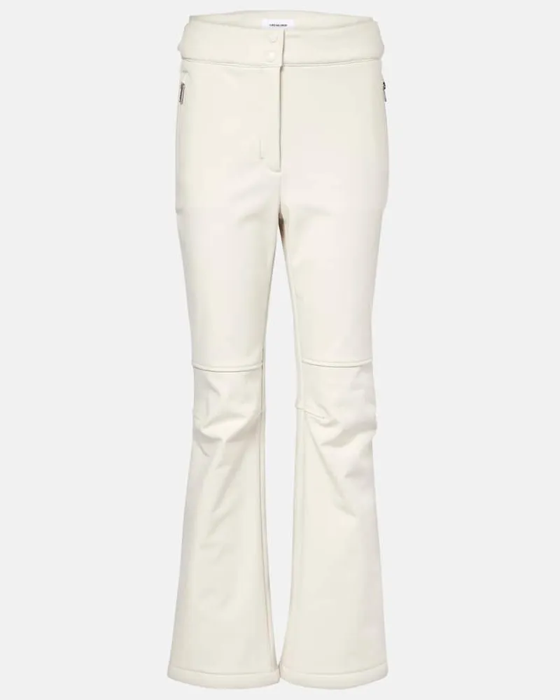 Yves Salomon Pantaloni da sci con logo Bianco