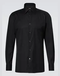 Ermenegildo Zegna Camicia in misto cotone Nero