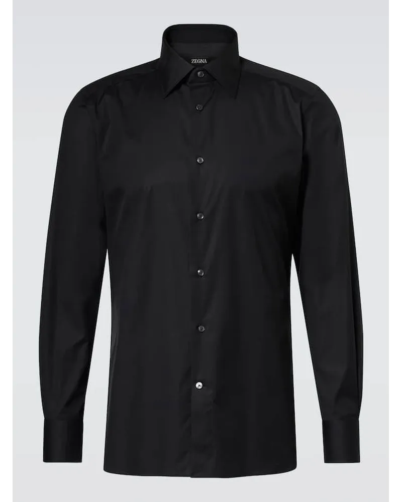 Ermenegildo Zegna Camicia in misto cotone Nero