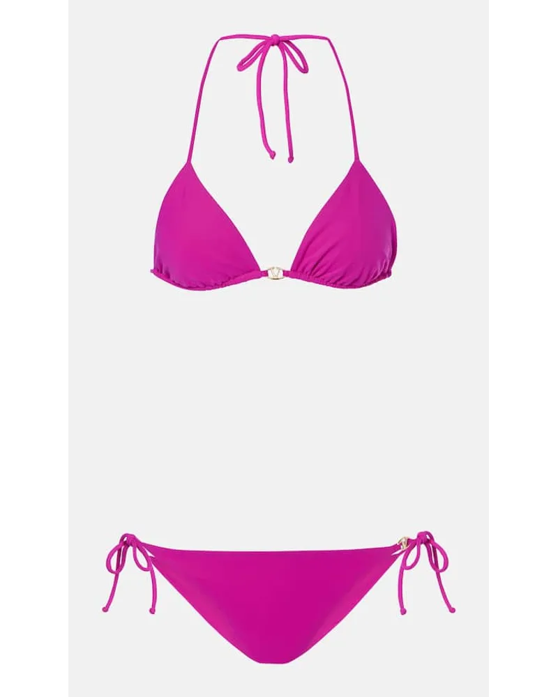 Valentino Garavani Bikini a triangolo Viola