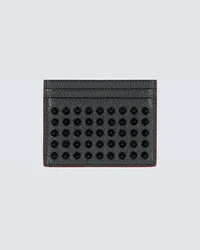 Christian Louboutin Portatessere Kios Spikes in pelle Nero