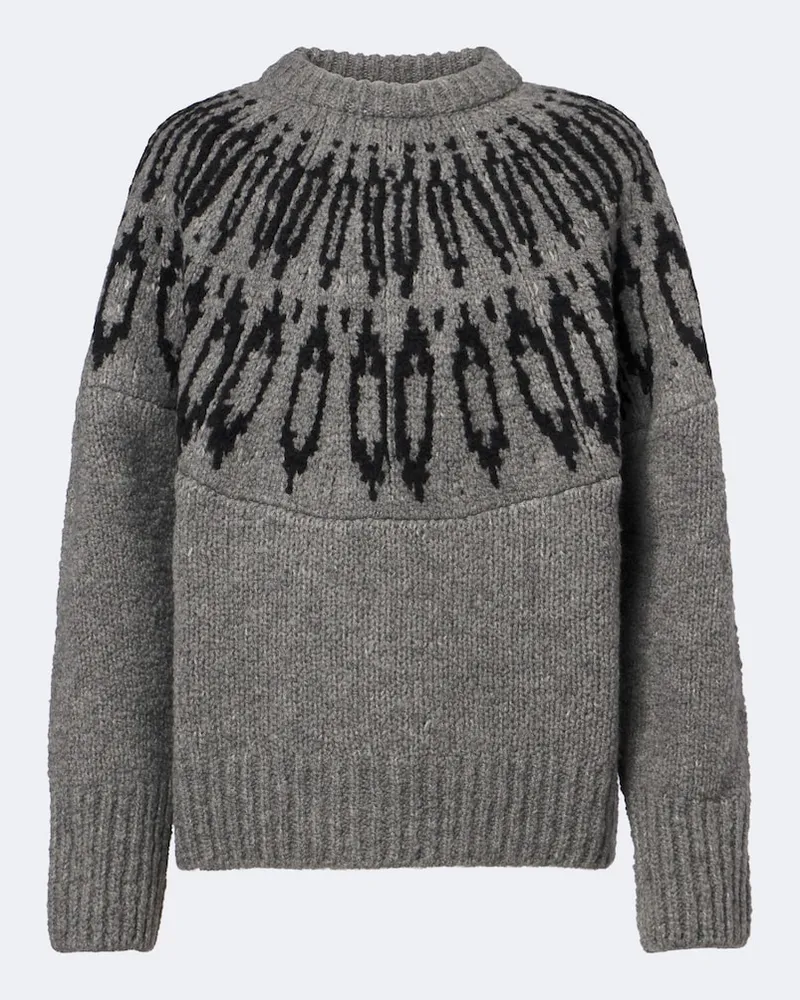 Altuzarra Pullover Coleman in lana Fair Isle Grigio