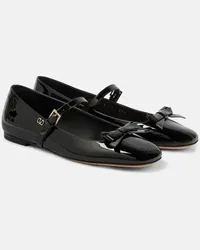 Valentino Garavani Ballerine Romance Bow in vernice Nero