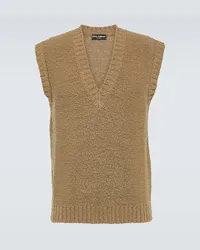 Dolce & Gabbana Gilet in maglia di cotone Marrone