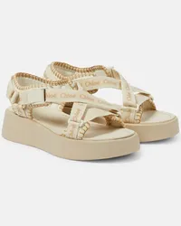 Chloé Chloé Sandali Mila con logo Beige