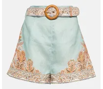 Shorts Devi in lino con stampa paisley
