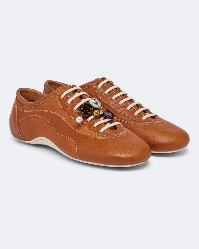 Dries van Noten Sneakers in pelle Marrone