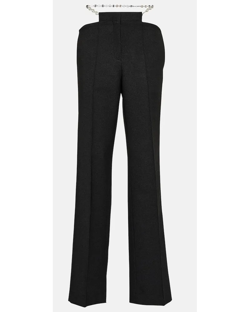 Aya Muse Pantaloni Rivu con decorazioni Nero