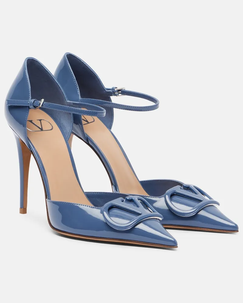 Valentino Garavani Pumps slingback D'Orsay VLogo in vernice Blu