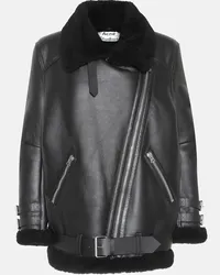 Acne Studios Giacca Velocite in pelle con shearling Nero