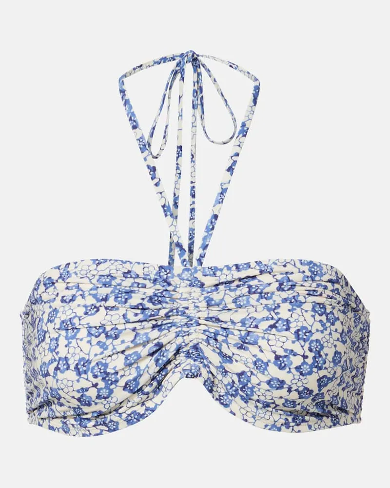 Isabel Marant Top  bikini con stampa Blu