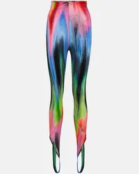 ATTICO Leggings a vita alta con staffe Multicolore