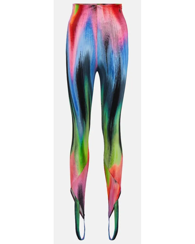 ATTICO Leggings a vita alta con staffe Multicolore