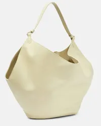 KHAITE Borsa Lotus Medium in pelle Bianco