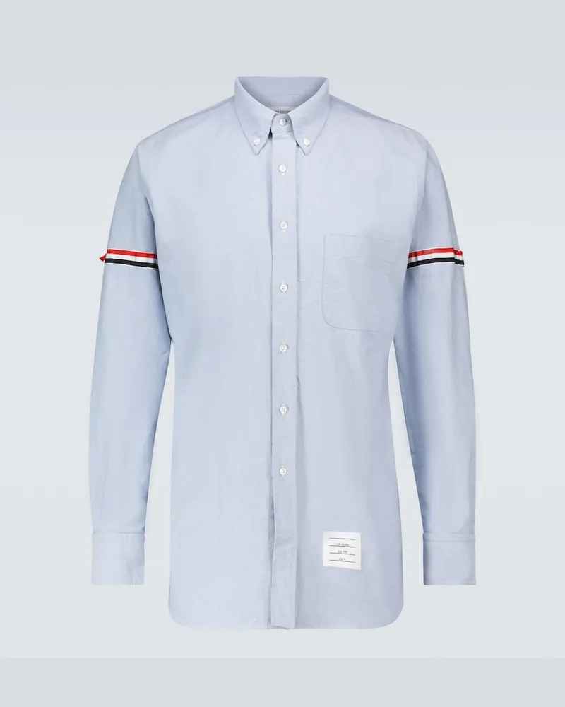 Thom Browne Camicia 4-Bar in cotone Blu