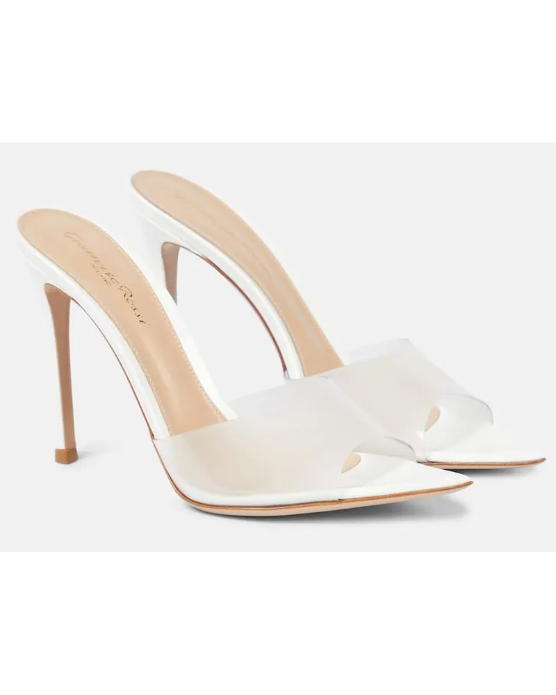 Gianvito Rossi Mules Elle 105 in TPU Bianco