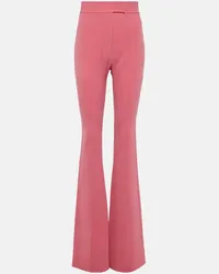 Alex Perry Pantaloni flared a vita alta Rosa