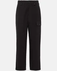 Proenza Schouler White Label - Pantaloni Octavia in cotone e lino Nero