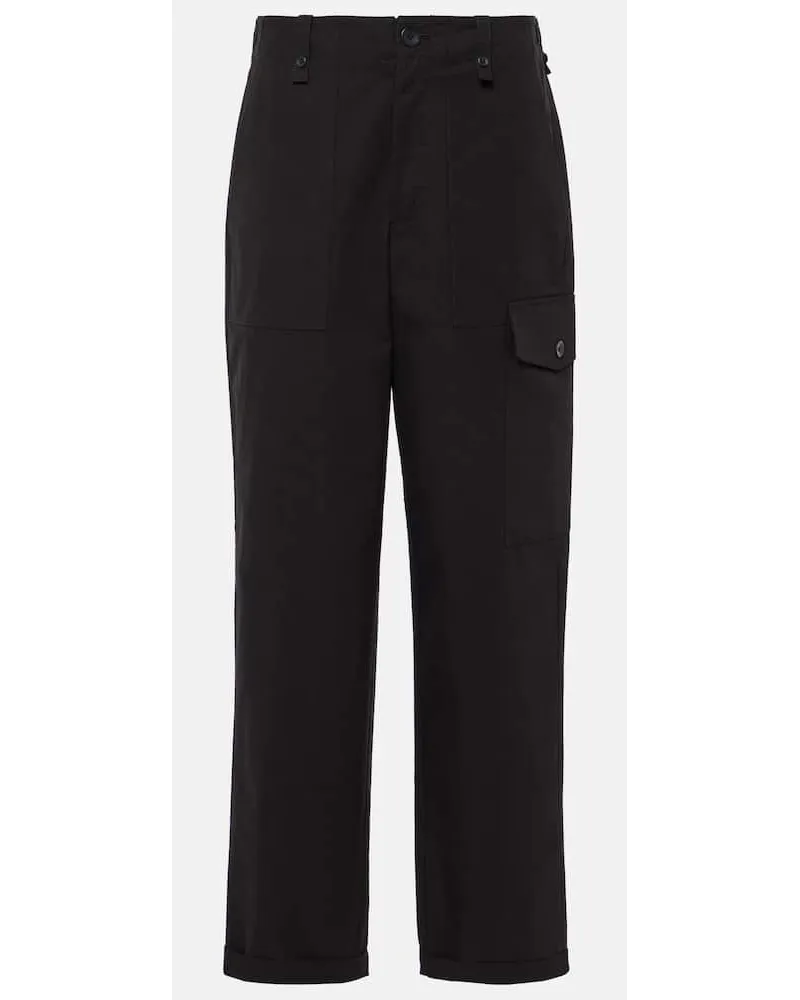 Proenza Schouler White Label - Pantaloni Octavia in cotone e lino Nero
