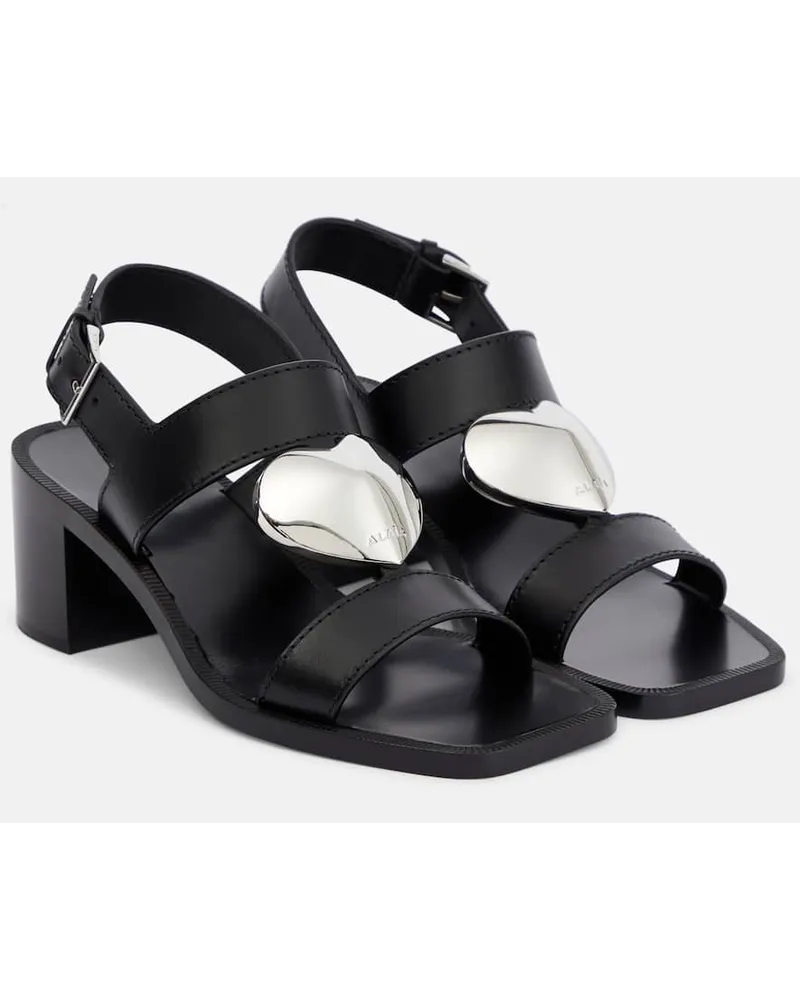Alaïa AlaÃ¯a Sandali Le CÅur in pelle Nero