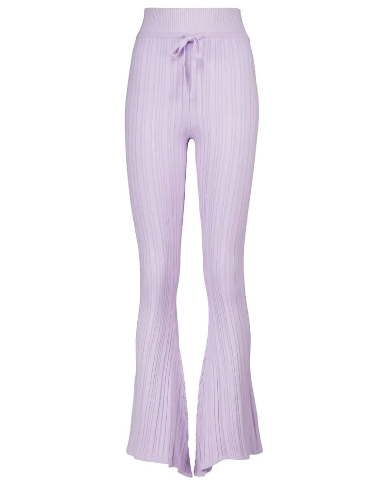 Live The Process Pantaloni sportivi in maglia a coste Viola