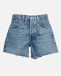 AGOLDE Shorts di jeans Parker a vita media Blu