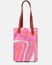 Emilio Pucci Borsa Marmo con stampa Rosa