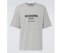 Dolce & Gabbana T-shirt in cotone con stampa Grigio