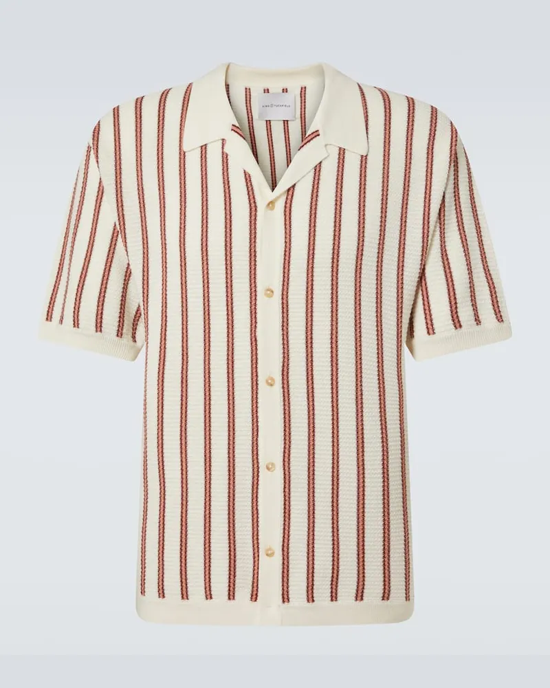 King & Tuckfield Camicia in lana a righe Giallo