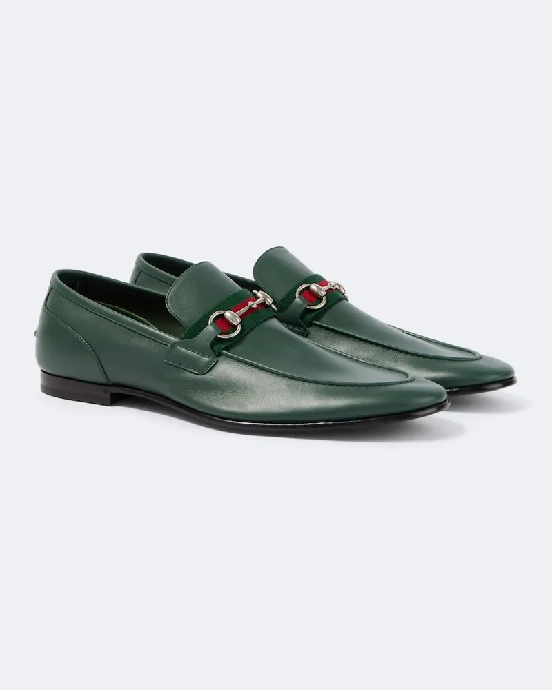 Gucci Mocassini Como Horsebit in pelle Verde