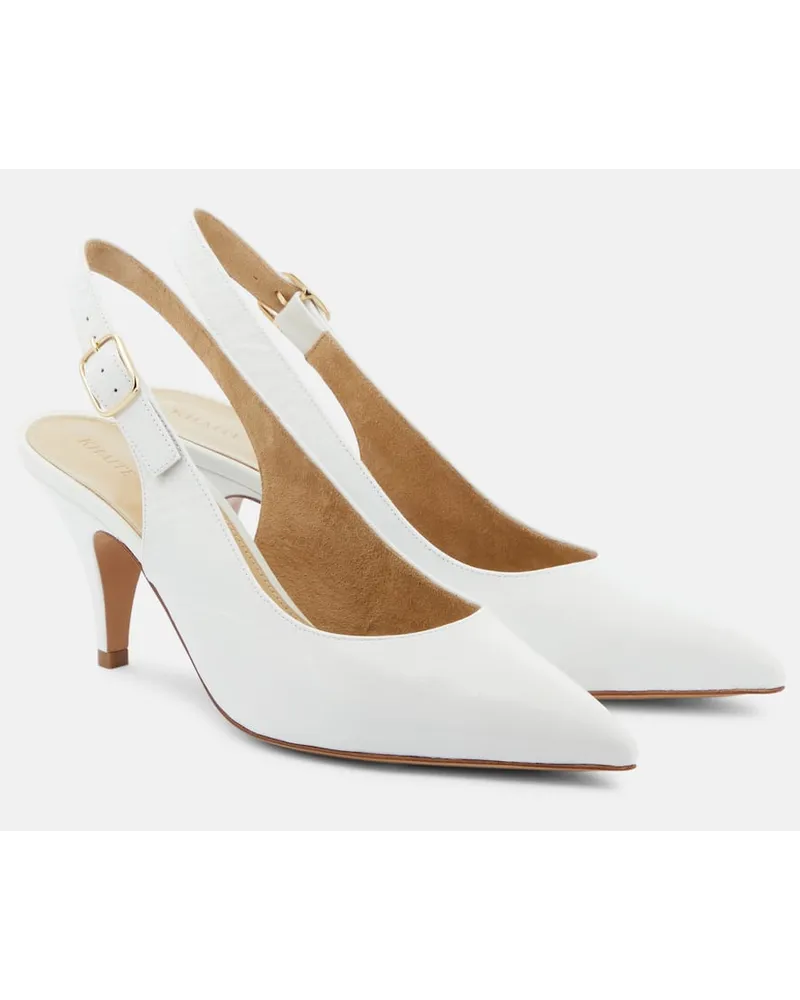 KHAITE Pumps slingback River in pelle Bianco