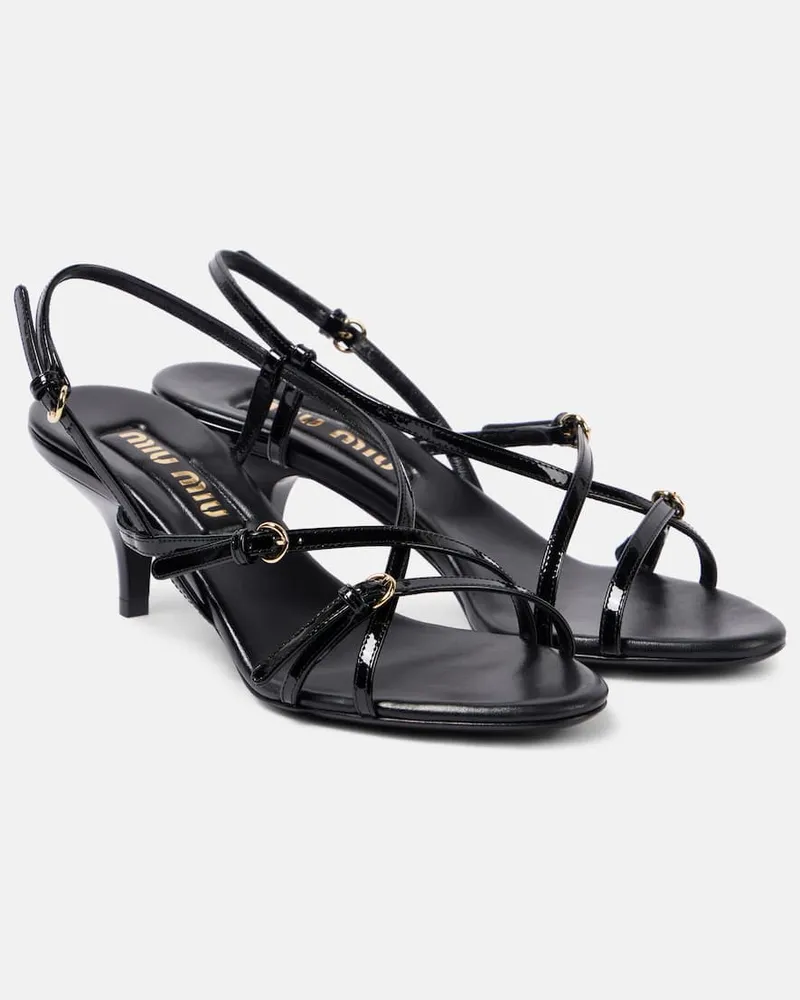 Miu Miu Sandali 55 in vernice Nero
