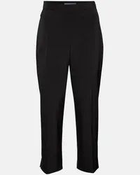 Prada Pantaloni cropped a vita alta Nero