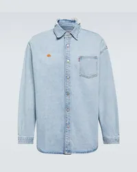 ERL Giacca camicia di jeans Blu