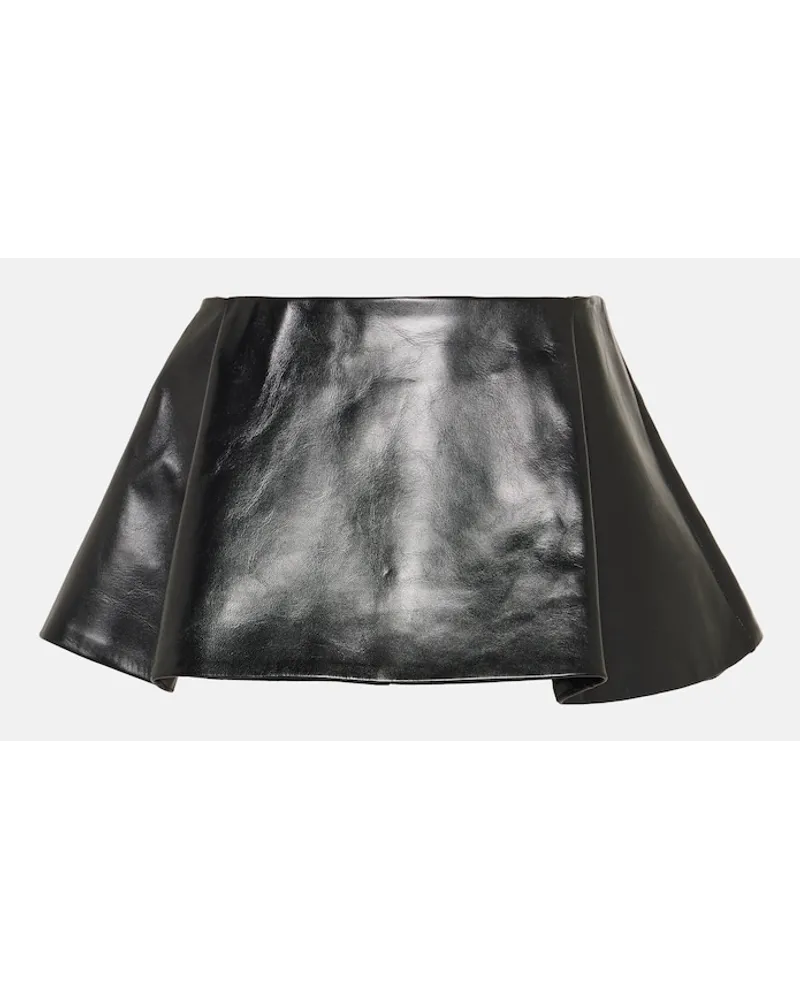 KHAITE Minigonna Raiga in pelle Nero