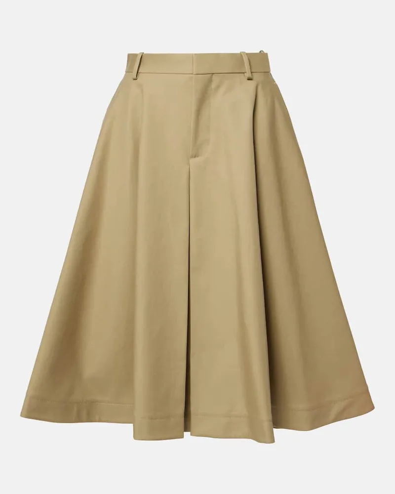Bottega Veneta Gonna midi in cotone Beige