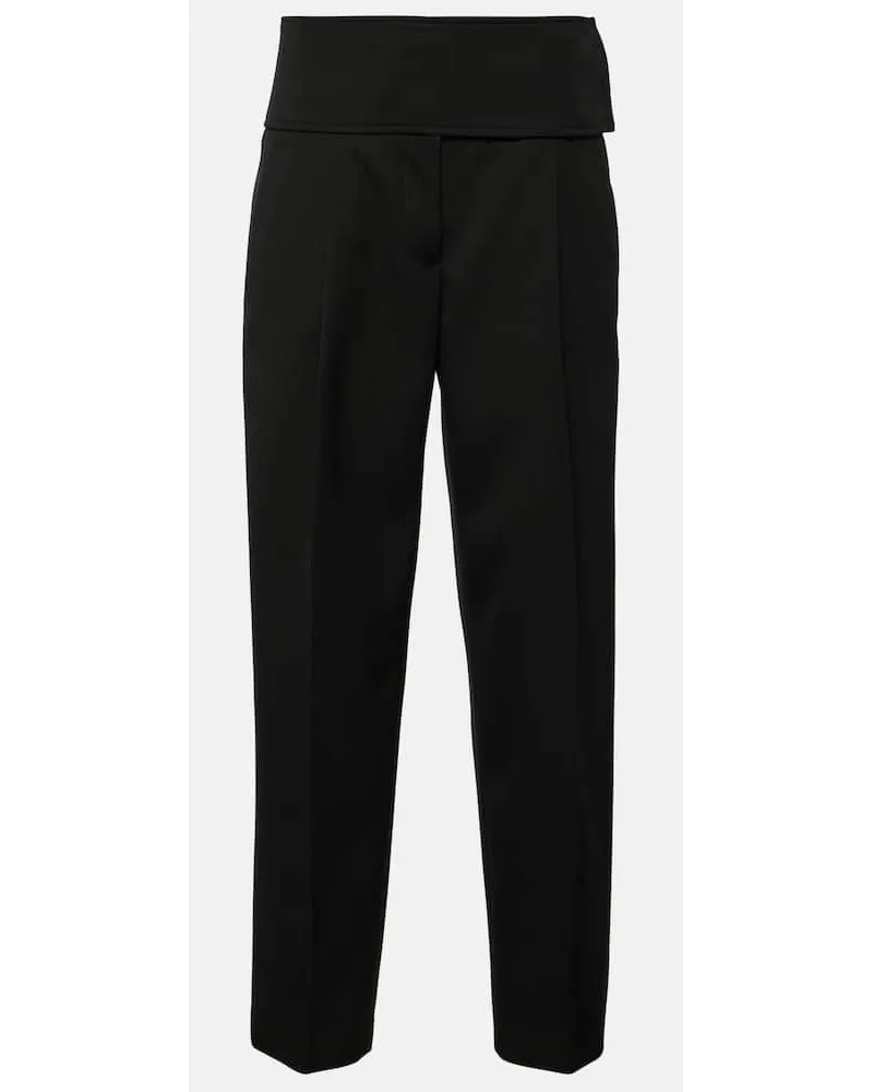 Jil Sander Pantaloni a gamba larga in lana Nero