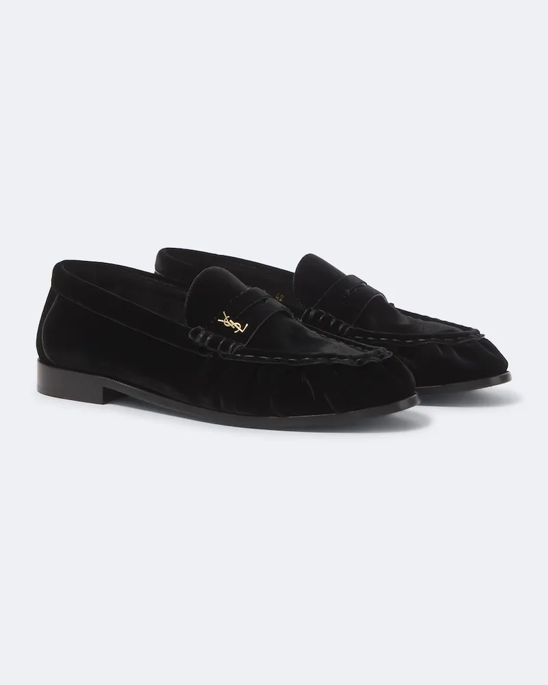 Saint Laurent Mocassini Le Loafer in velluto Nero