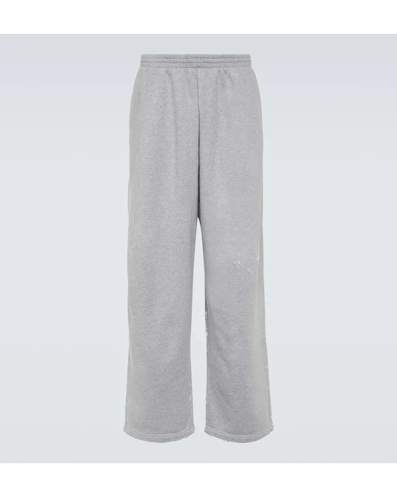 Balenciaga Pantaloni sportivi in cotone Grigio