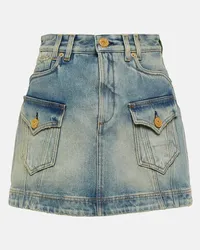 Balmain Minigonna cargo di jeans Blu