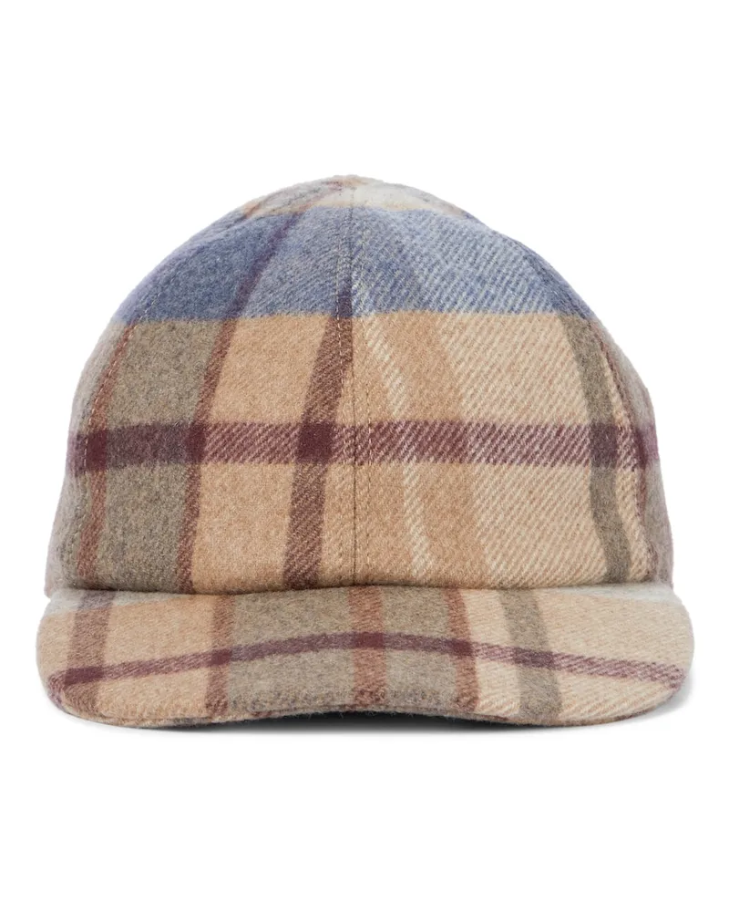 Gabriela Hearst Cappello da baseball in cashmere a quadri Multicolore